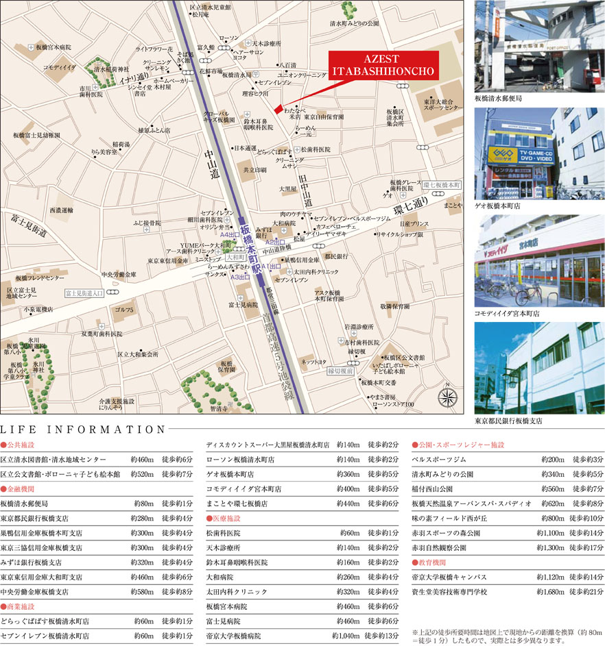 AZEST板橋本町周辺マップ